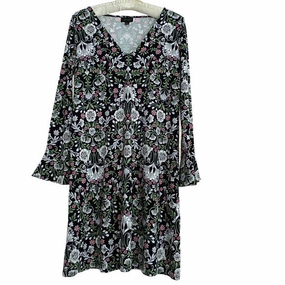 J. Jill Wearever Floral Art Nouveau Style Dress - Picture 1 of 7